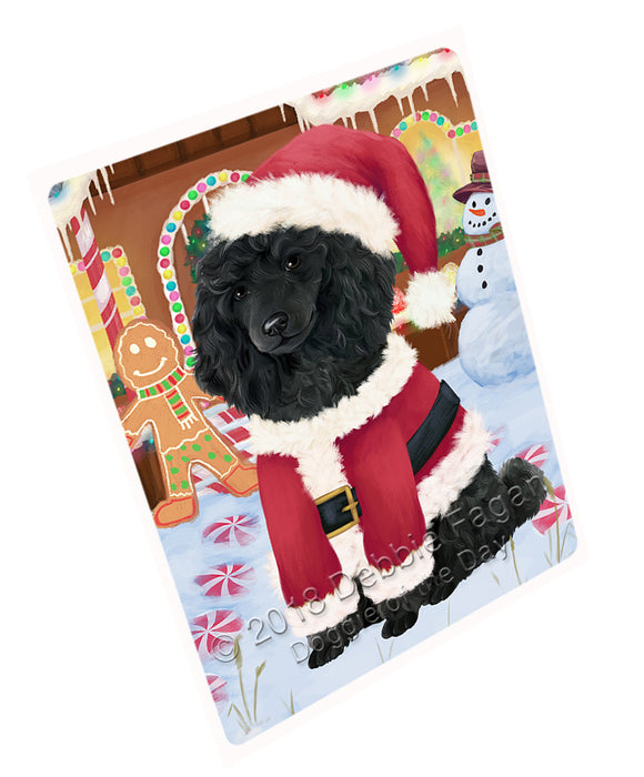 Christmas Gingerbread House Candyfest Poodle Dog Large Refrigerator / Dishwasher Magnet RMAG101172