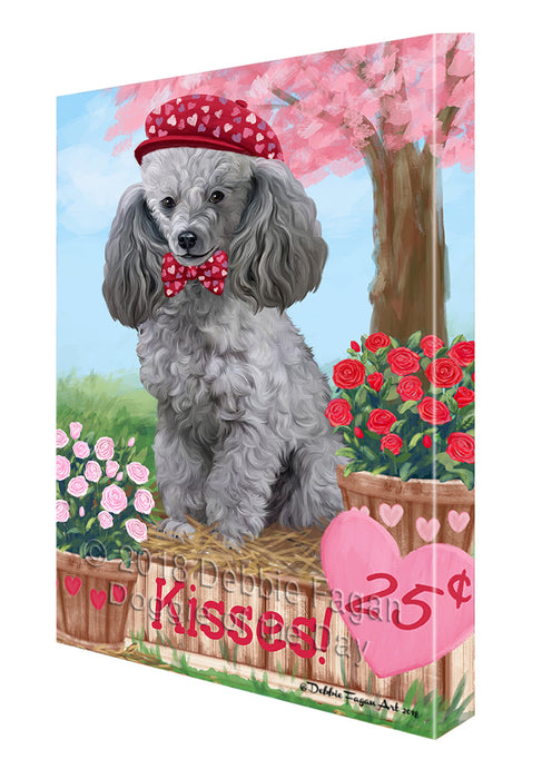 Rosie 25 Cent Kisses Poodle Dog Canvas Print Wall Art Décor CVS126170