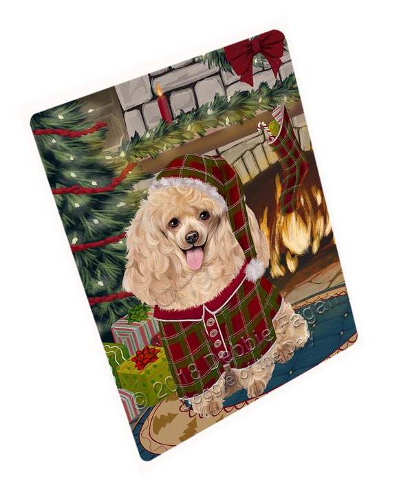 The Stocking was Hung Poodle Dog Magnet MAG71844 (Small 5.5" x 4.25")