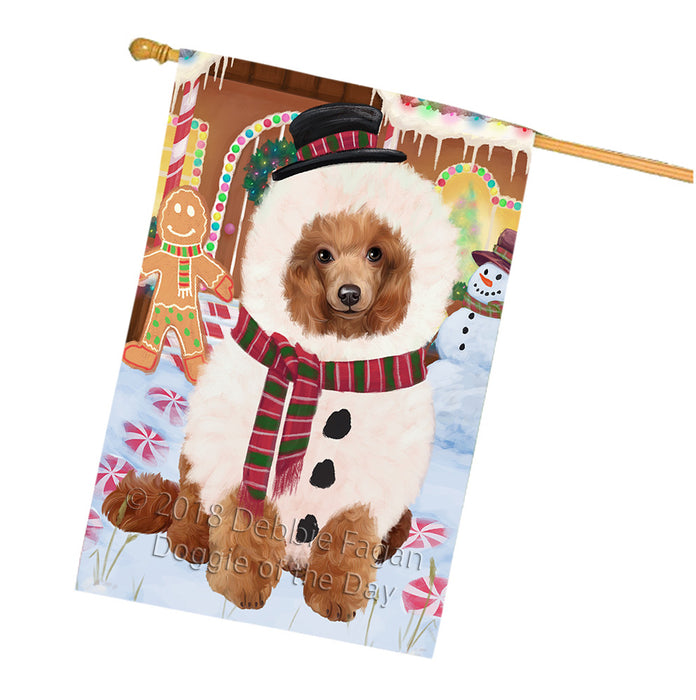 Christmas Gingerbread House Candyfest Poodle Dog House Flag FLG57169