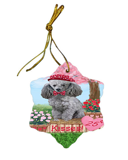 Rosie 25 Cent Kisses Poodle Dog Star Porcelain Ornament SPOR56350