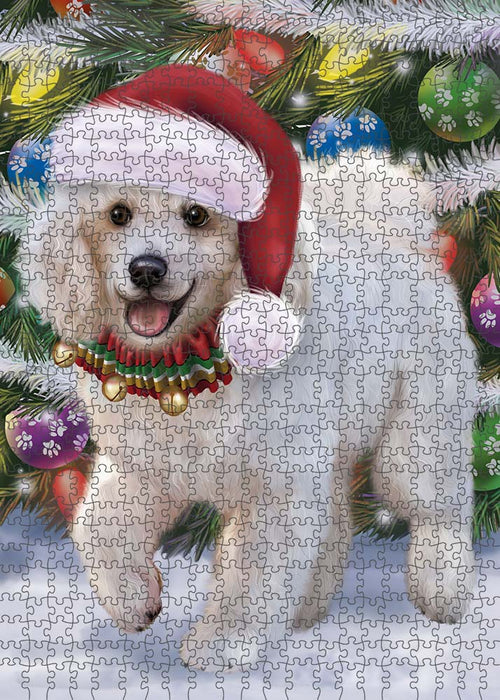 Trotting in the Snow Poodle Dog Puzzle  PUZL90024