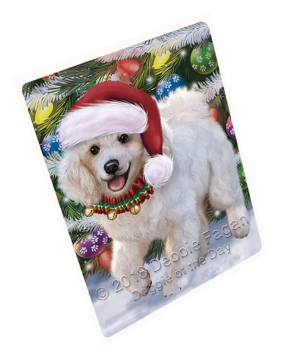 Trotting in the Snow Poodle Dog Cutting Board C71502