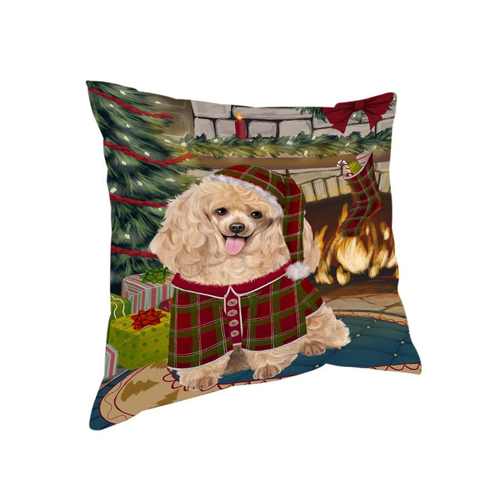 The Stocking was Hung Poodle Dog Pillow PIL71204
