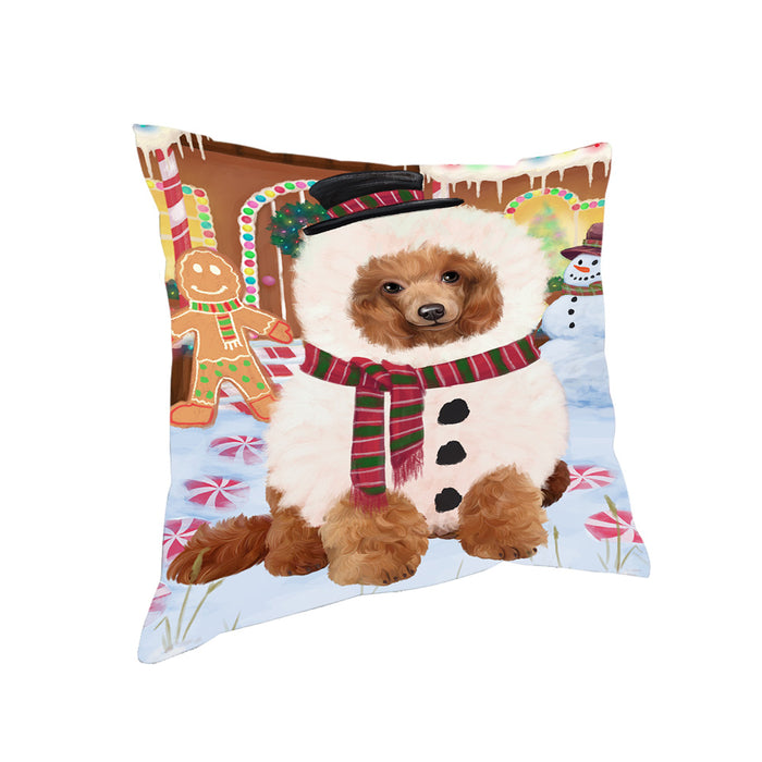 Christmas Gingerbread House Candyfest Poodle Dog Pillow PIL80232
