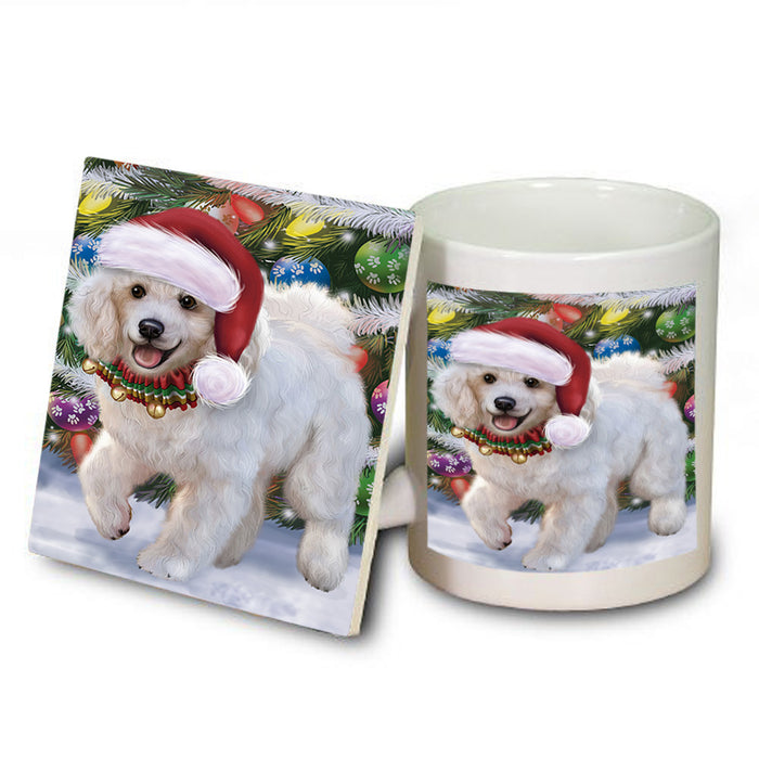 Trotting in the Snow Poodle Dog Mug and Coaster Set MUC55447