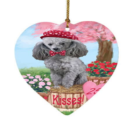Rosie 25 Cent Kisses Poodle Dog Heart Christmas Ornament HPOR56350