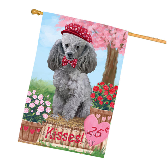 Rosie 25 Cent Kisses Poodle Dog House Flag FLG56678