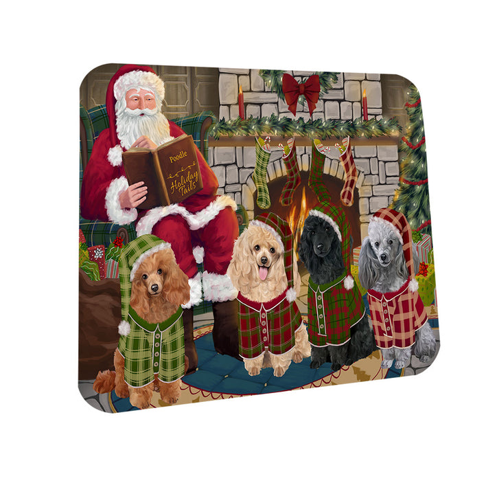 Christmas Cozy Holiday Tails Poodles Dog Coasters Set of 4 CST55335