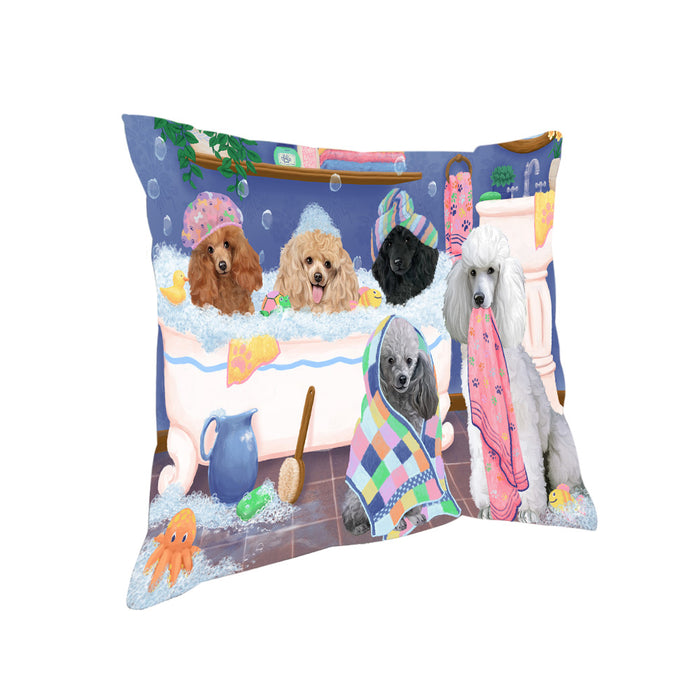 Rub A Dub Dogs In A Tub Poodles Dog Pillow PIL81532