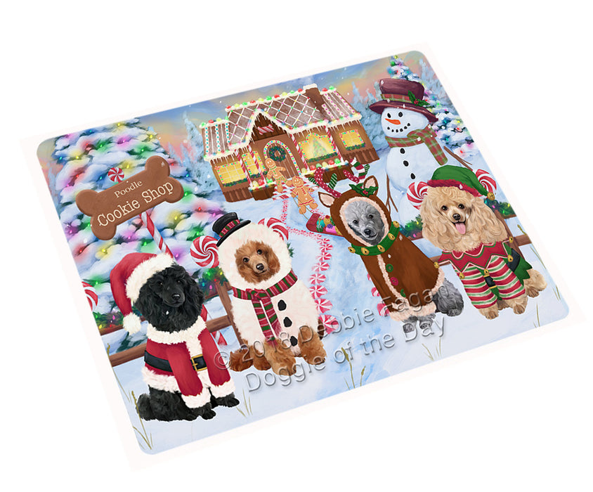 Holiday Gingerbread Cookie Shop Poodles Dog Large Refrigerator / Dishwasher Magnet RMAG101334