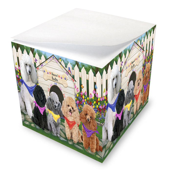 Spring Dog House Poodles Dog Note Cube NOC50887