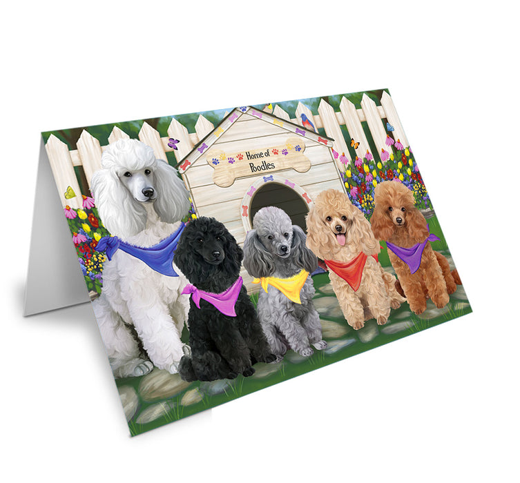 Spring Dog House Rat Terriers Dog Handmade Artwork Assorted Pets Greeting Cards and Note Cards with Envelopes for All Occasions and Holiday Seasons GCD54620