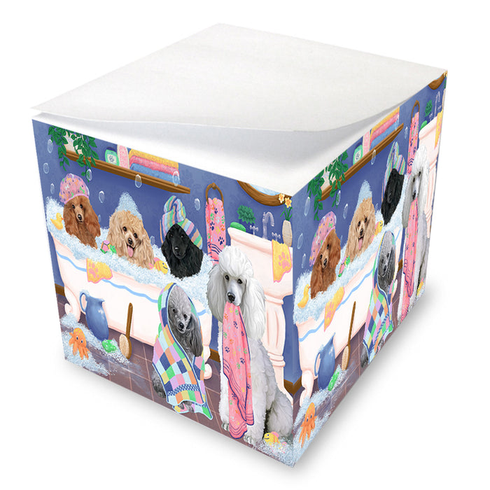 Rub A Dub Dogs In A Tub Poodles Dog Note Cube NOC54882