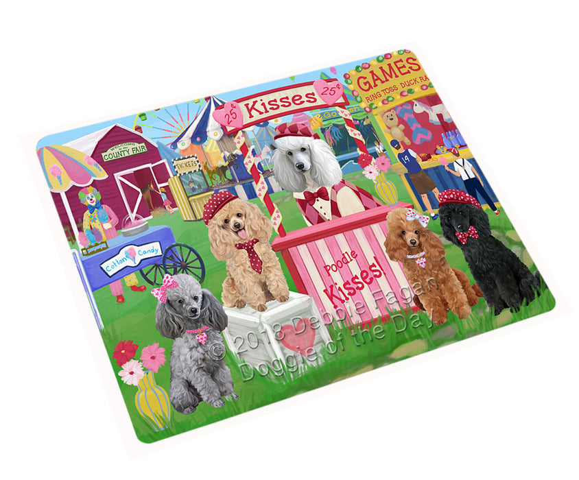 Carnival Kissing Booth Poodles Dog Cutting Board C72879