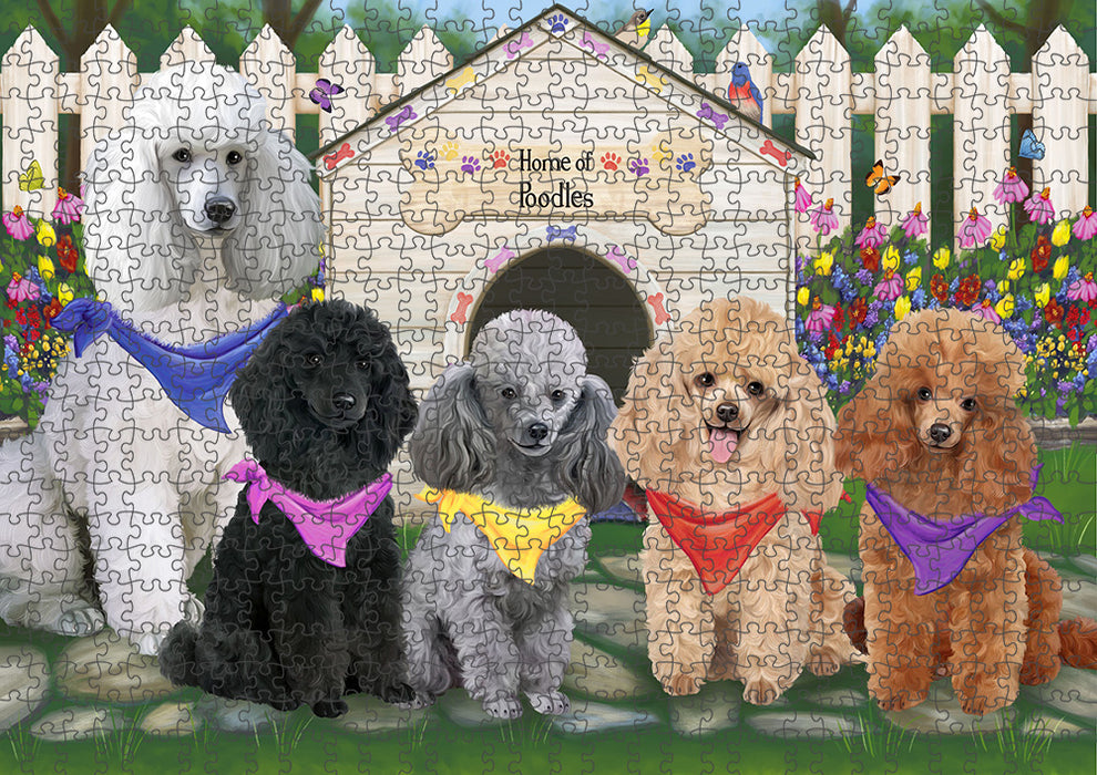 Spring Dog House Poodles Dog Puzzle  PUZL54447