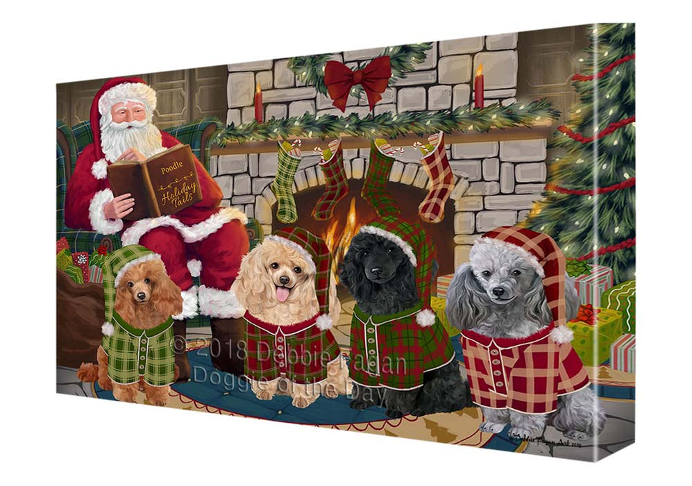 Christmas Cozy Holiday Tails Poodles Dog Canvas Print Wall Art Décor CVS118322