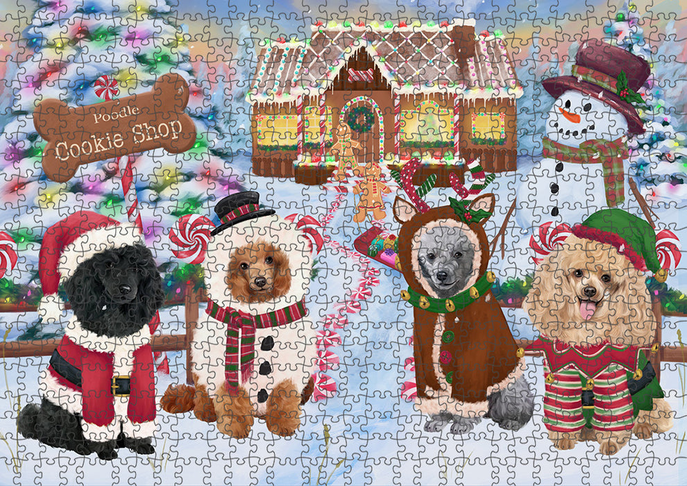 Holiday Gingerbread Cookie Shop Poodles Dog Puzzle  PUZL94244