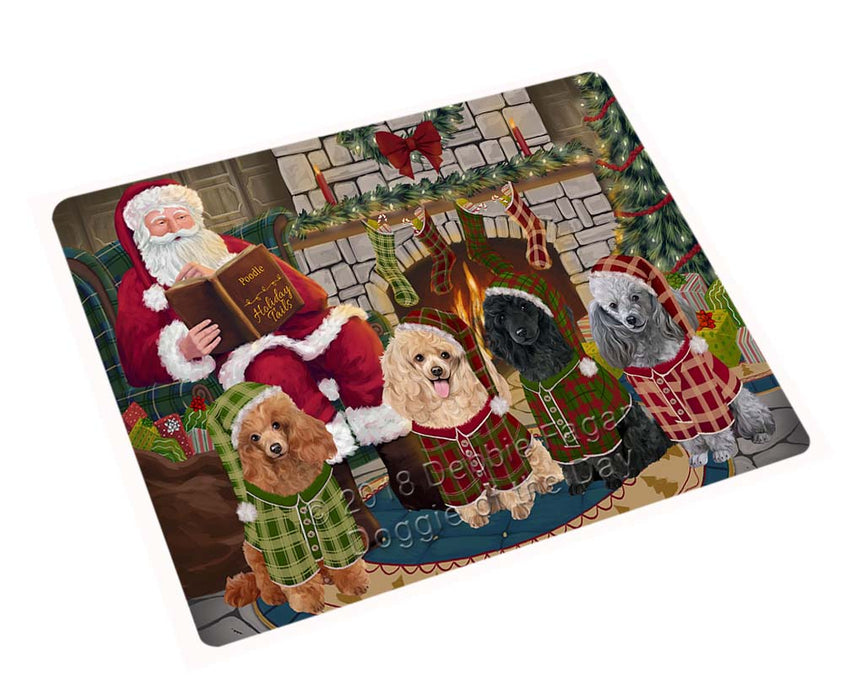 Christmas Cozy Holiday Tails Poodles Dog Magnet MAG71268 (Small 5.5" x 4.25")