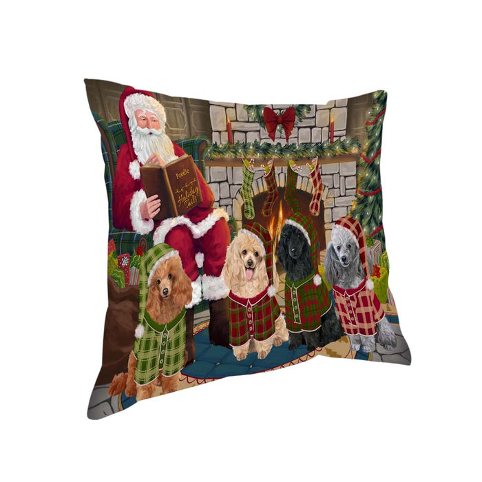 Christmas Cozy Holiday Tails Poodles Dog Pillow PIL70436