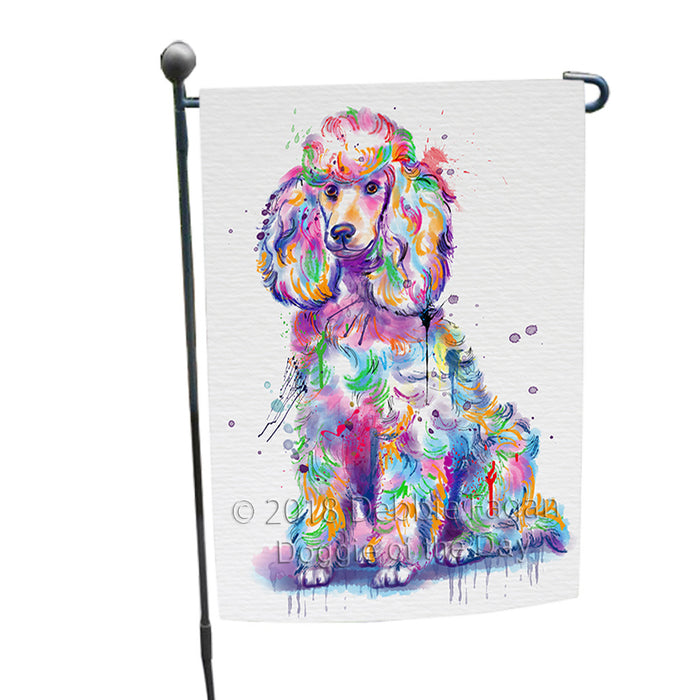 Watercolor Poodle Dog Garden Flag GFLG65063