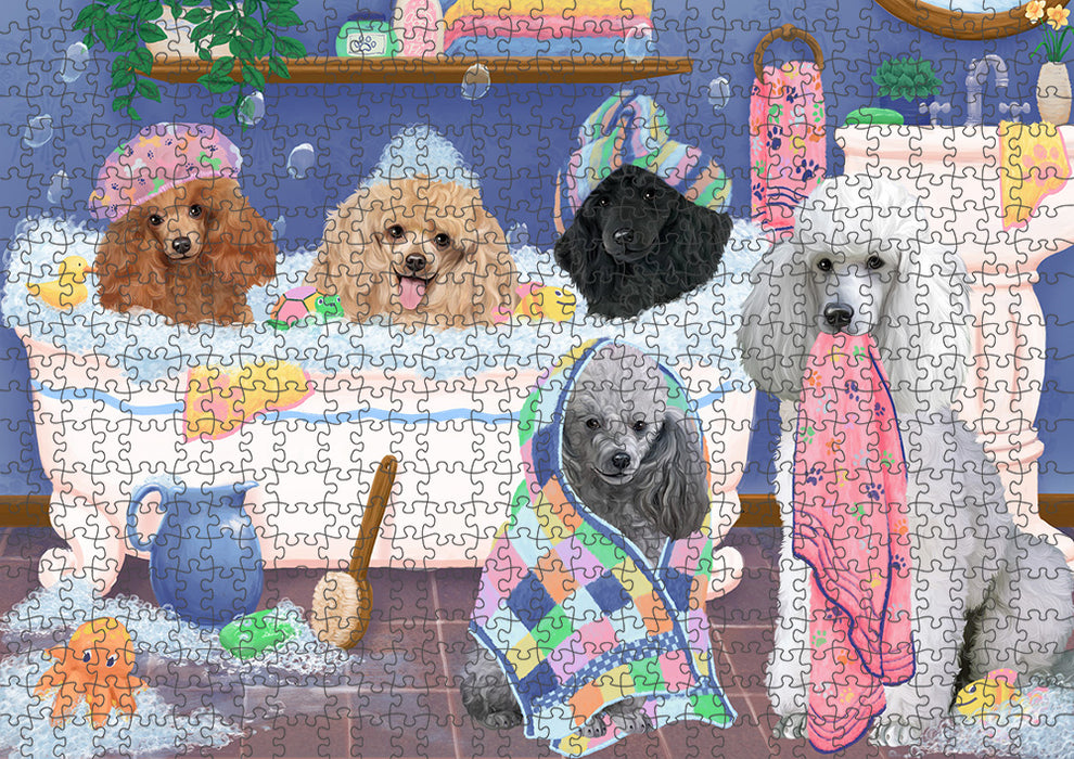 Rub A Dub Dogs In A Tub Poodles Dog Puzzle  PUZL95440