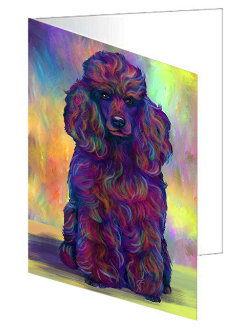 Paradise Wave Poodle Dog Handmade Artwork Assorted Pets Greeting Cards and Note Cards with Envelopes for All Occasions and Holiday Seasons GCD72746