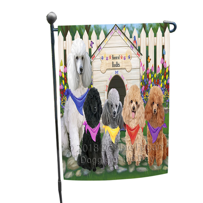 Spring Dog House Poodles Dog Garden Flag GFLG50076