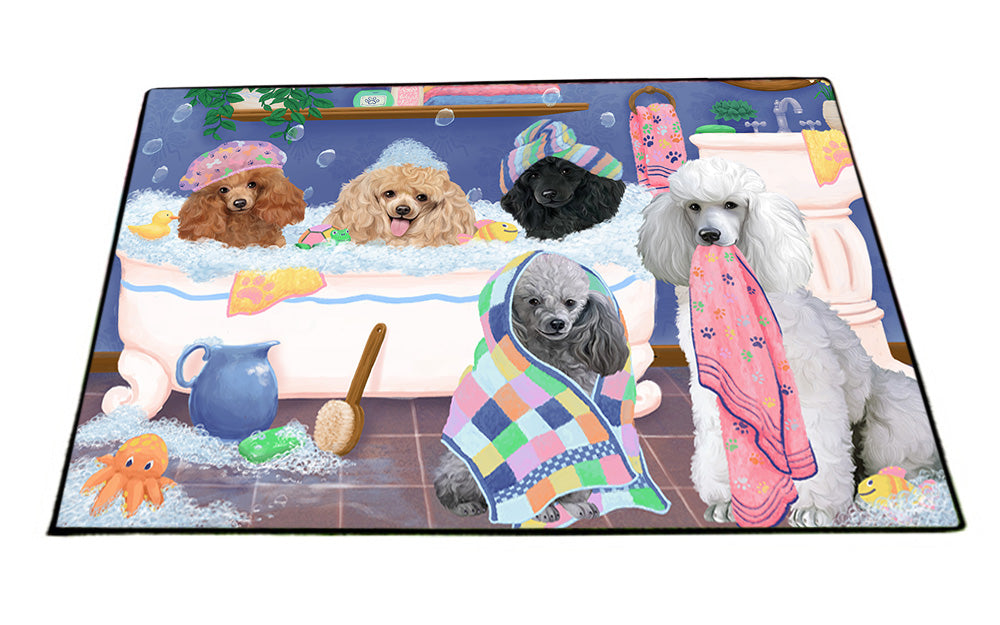 Rub A Dub Dogs In A Tub Poodles Dog Floormat FLMS53613