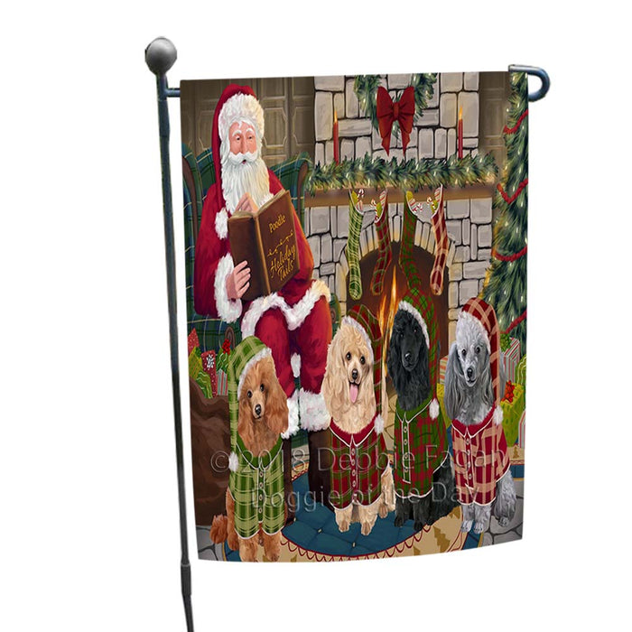 Christmas Cozy Holiday Tails Poodles Dog Garden Flag GFLG55670