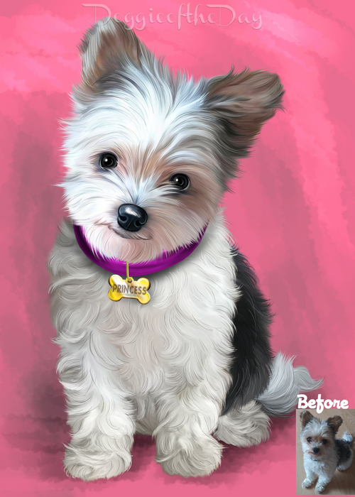 Digital Painting PERSONALIZED PET PORTRAIT! Custom Pet Dog or Cat Art