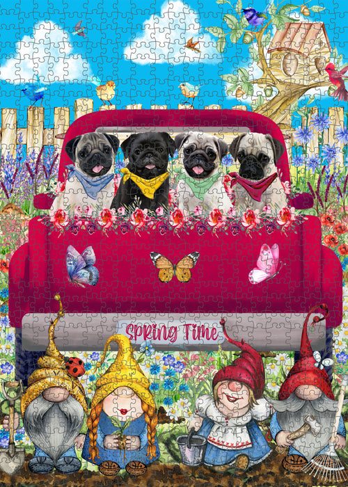 Pug Jigsaw Puzzle: Explore a Variety of Personalized Designs, Interlocking Puzzles Games for Adult, Custom, Dog Lover's Gifts