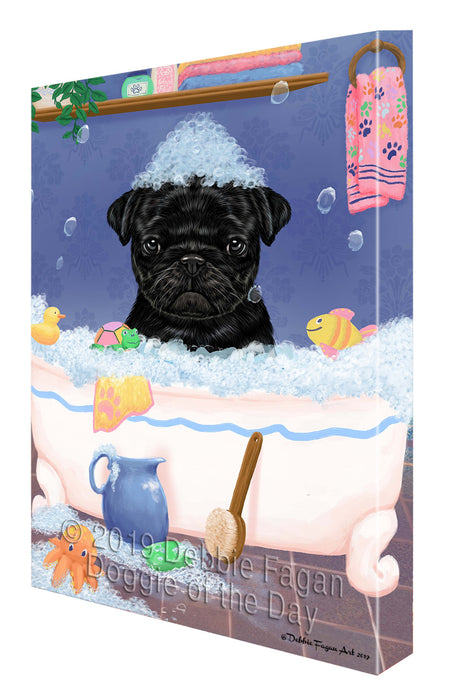 Rub A Dub Dog In A Tub Pug Dog Canvas Print Wall Art Décor CVS143315