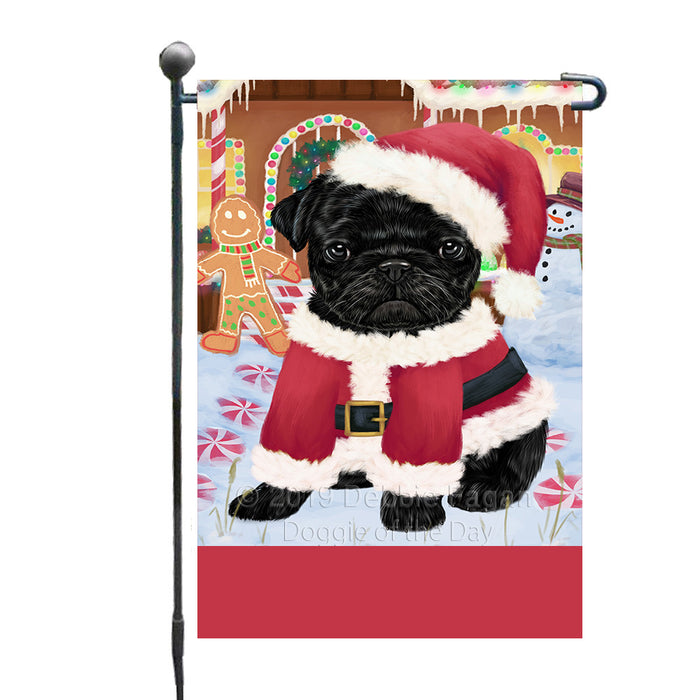 Personalized Gingerbread Candyfest Pug Dog Custom Garden Flag GFLG64132