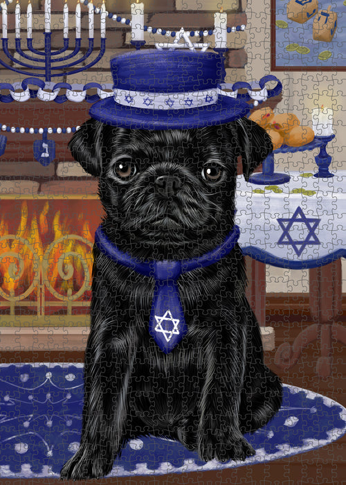 Happy Hanukkah Pug Dog Puzzle with Photo Tin PUZ99100