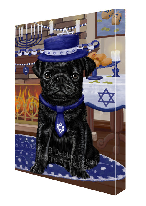 Happy Hanukkah Pug Dog Canvas Print Wall Art Décor CVS144710
