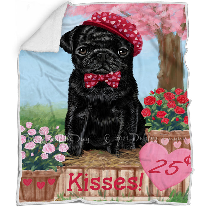 Rosie 25 Cent Kisses Pug Dog Blanket BLNKT123393