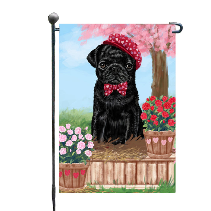 Personalized Rosie 25 Cent Kisses Pug Dog Custom Garden Flag GFLG64773