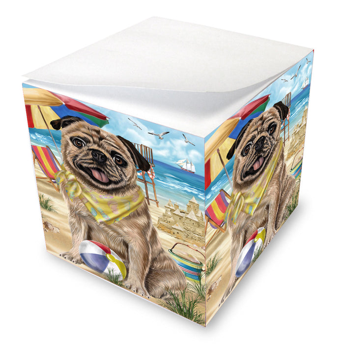 Pet Friendly Beach Pug Dog Note Cube NOC-DOTD-A57200