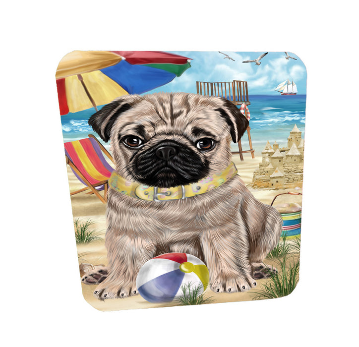 Pet Friendly Beach Pug Dog Coasters Set of 4 CSTA58160