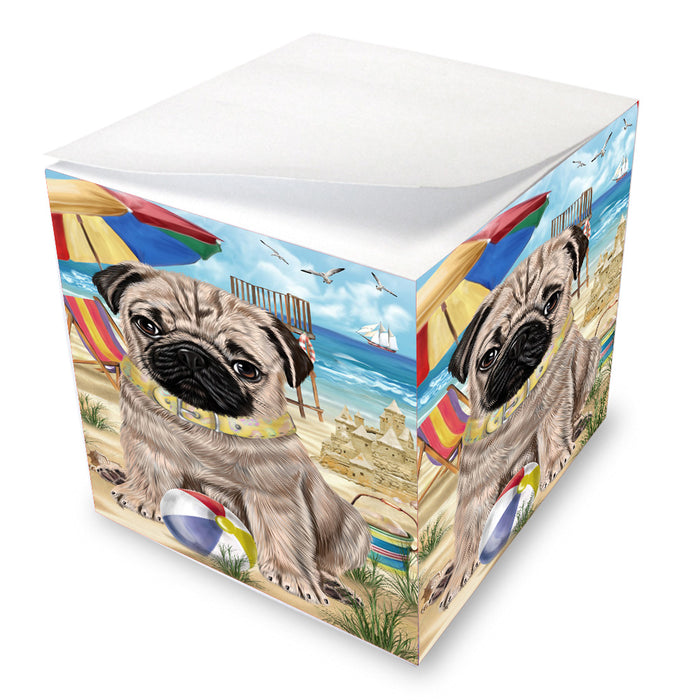 Pet Friendly Beach Pug Dog Note Cube NOC-DOTD-A57201