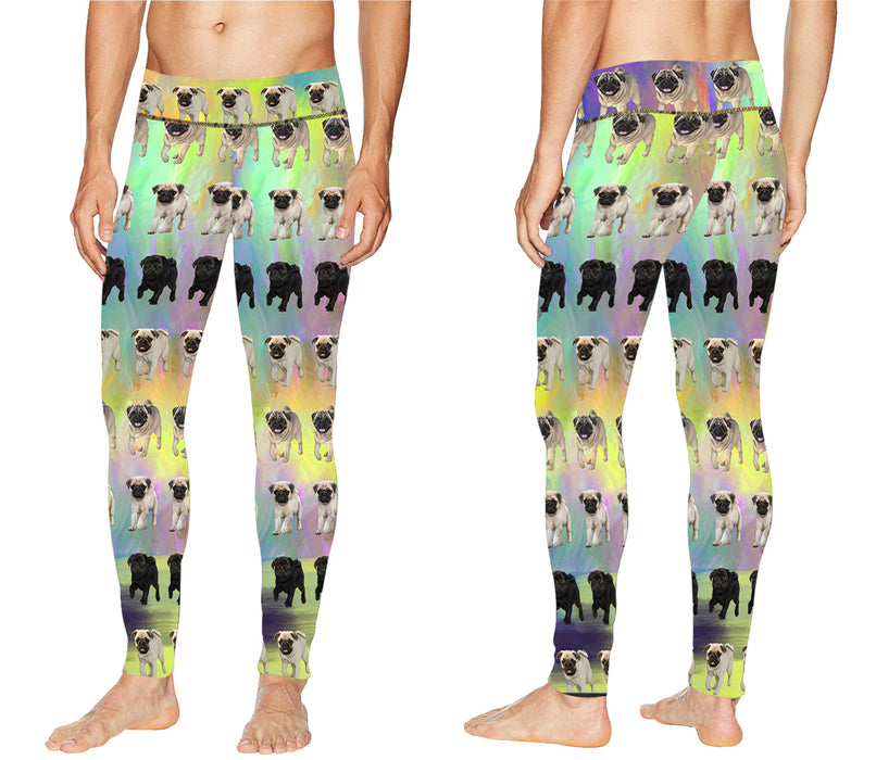 Paradise Wave Pug Dogs All Over Print Meggings