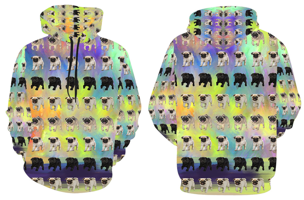 Paradise Wave Pug Dogs All Over Print Kid's Hoodie
