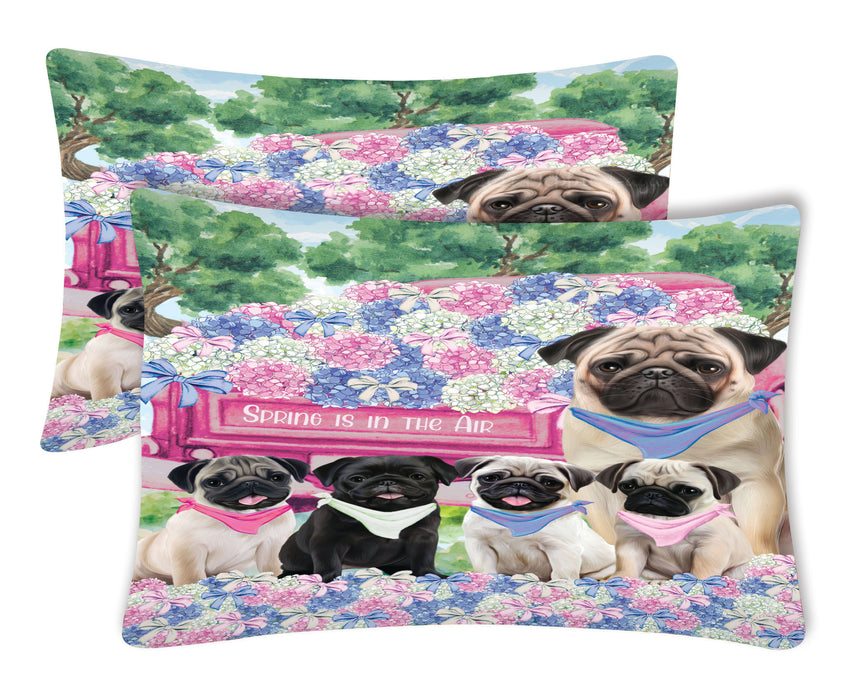 Pug Pillow Case, Explore a Variety of Designs, Personalized, Soft and Cozy Pillowcases Set of 2, Custom, Dog Lover's Gift