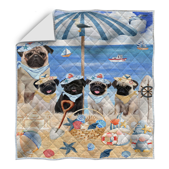 Pug Quilt: Explore a Variety of Bedding Designs, Custom, Personalized, Bedspread Coverlet Quilted, Gift for Dog and Pet Lovers