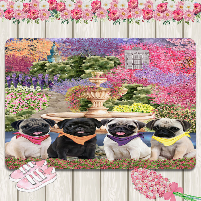 Pug Area Rug and Runner, Explore a Variety of Designs, Custom, Floor Carpet Rugs for Home, Indoor and Living Room, Personalized, Gift for Dog and Pet Lovers