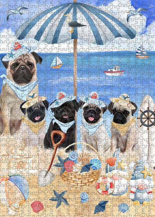 Pug Jigsaw Puzzle: Explore a Variety of Designs, Interlocking Halloween Puzzles for Adult, Custom, Personalized, Pet Gift for Dog Lovers