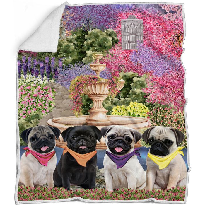 Pug Blanket: Explore a Variety of Personalized Designs, Bed Cozy Sherpa, Fleece and Woven, Custom Dog Gift for Pet Lovers