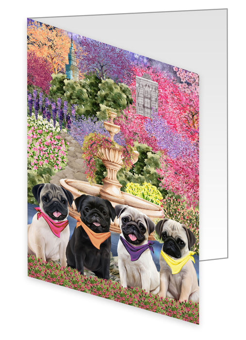Pug Greeting Cards & Note Cards: Invitation Card with Envelopes Multi Pack, Personalized, Explore a Variety of Designs, Custom, Dog Gift for Pet Lovers