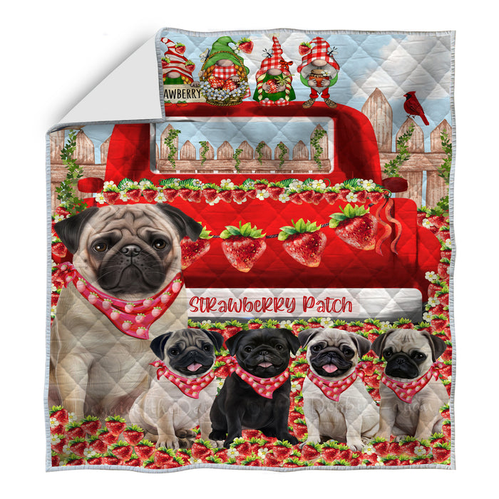 Pug Quilt: Explore a Variety of Bedding Designs, Custom, Personalized, Bedspread Coverlet Quilted, Gift for Dog and Pet Lovers